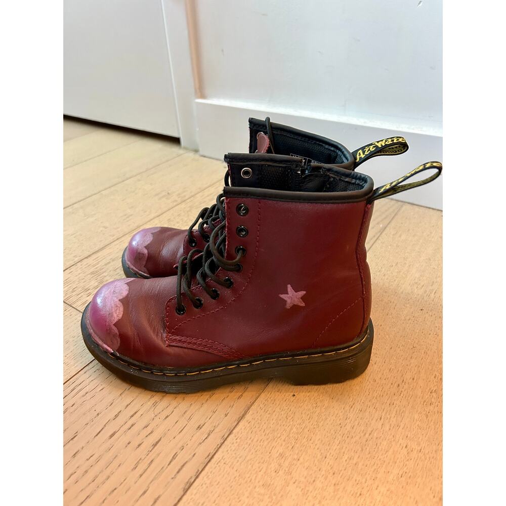 Dr. Martens | Youth 1460 J Cherry Red Boot | Unisex | Girls | Boys | Size 1 US - Picture 3 of 6